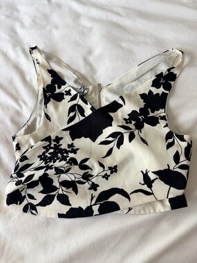 LOB floral cutout crop top